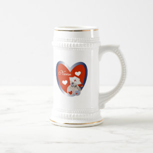 Caneca De Cerveja Urso da enfermeira com t-shirt e presentes do