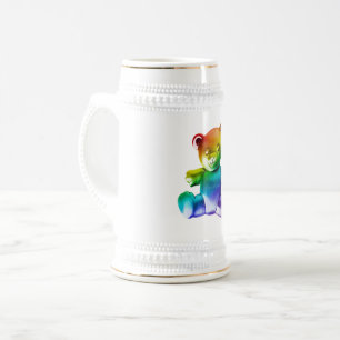 Caneca De Cerveja Urso de pelúcia de metal polido SlipperyJoe's grad