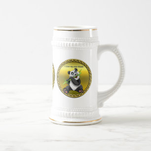 Caneca De Cerveja Urso panda giro adorável comendo bambu sempre ver