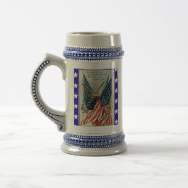 Caneca De Cerveja USA Eagle Fourth of July Patriotic Flag