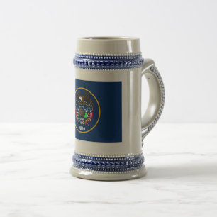 Caneca De Cerveja Utah: A Bandeira dos EUA no Estado de Beehive, Ind