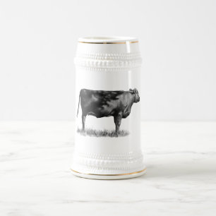 Caneca De Cerveja Vaca de carne/bezerra no lápis: Realismo: Tiragem
