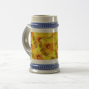 Caneca De Cerveja Vários Daffodils Dourados Flores-medula Mug
