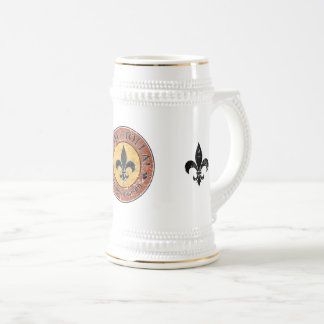 Caneca De Cerveja Venha, Holla! Logotipo do círculo Fleur-de-lis