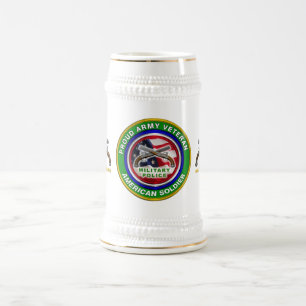 Caneca De Cerveja Veterano da Força Militar Militar