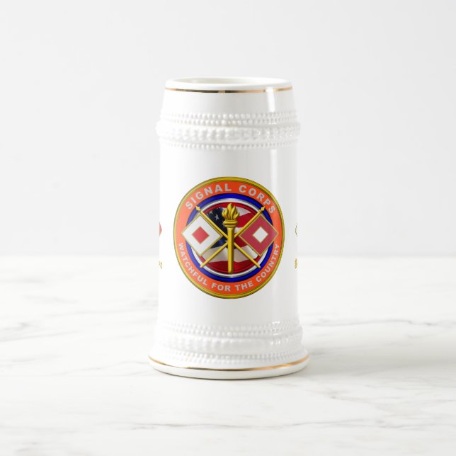 Caneca De Cerveja Veterano de Signal Corps   (Centro)