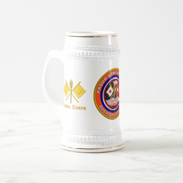 Caneca De Cerveja Véterano do Exército Ordenado (Frente Esquerda)