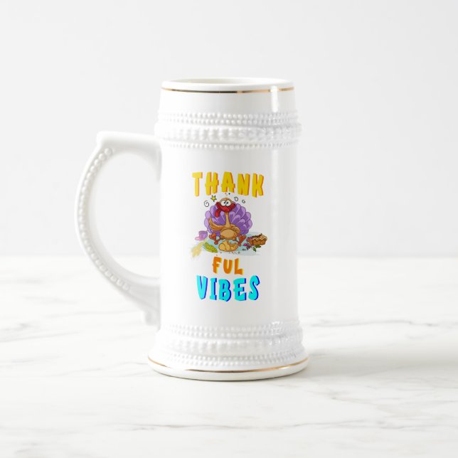 Caneca De Cerveja Vibes agradecidas (Esquerda)