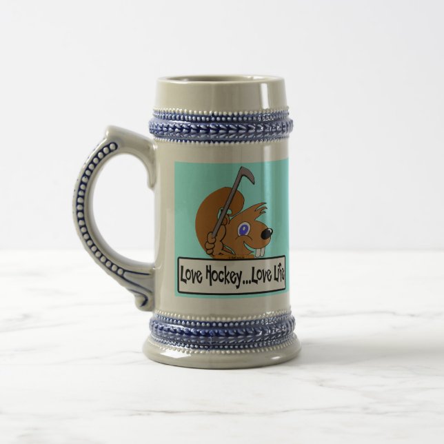 Caneca De Cerveja Vida do amor do hóquei do amor (Esquerda)