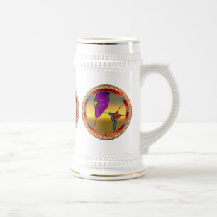 Caneca De Cerveja Vidro Estreito Turquesa Hummingbird