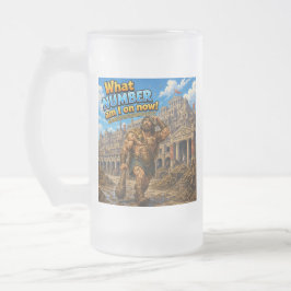 Caneca De Cerveja Vidro Jateado 12 Trabalhos de Hércules Citações Questionáveis Di