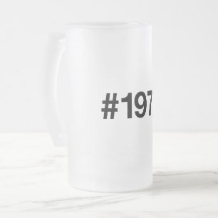 Caneca De Cerveja Vidro Jateado 1972 Hashtag 51 Anos Aniversário de Aniversário