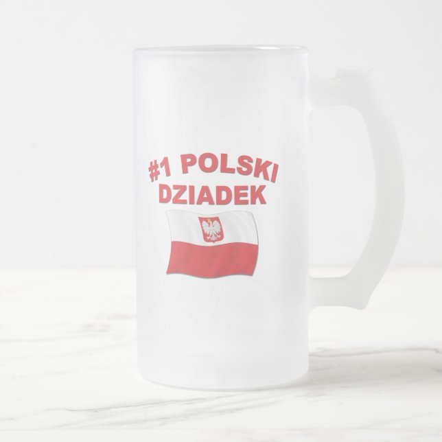 Caneca De Cerveja Vidro Jateado #1 Polski Dziadek (Direita)