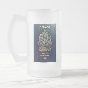 Caneca De Cerveja Vidro Jateado [200] Cobrir canadense do passaporte