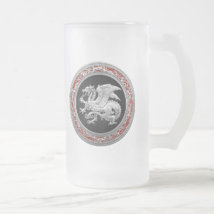 Caneca De Cerveja Vidro Jateado [200] Dragão islandês, Landvæ ttir [Prata]