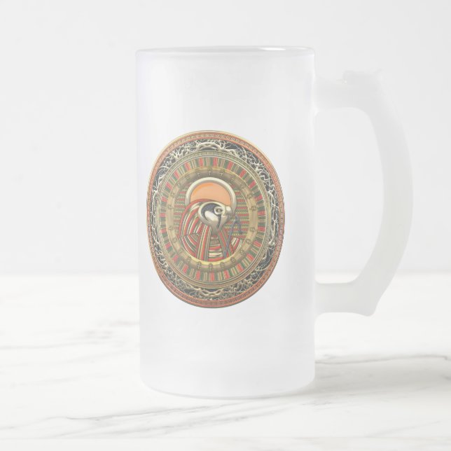 Caneca De Cerveja Vidro Jateado [200] Sol Egípcio Ra (Direita)