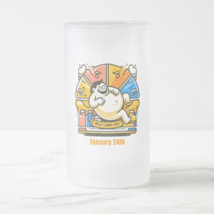 Caneca De Cerveja Vidro Jateado 24 de janeiro - Belly Laugh Day