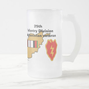 Caneca De Cerveja Vidro Jateado 25o Inf Div Afgan F/Mug