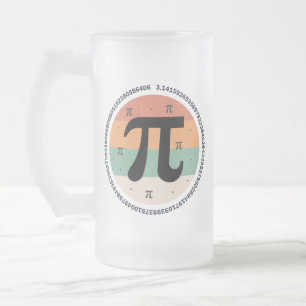 Caneca De Cerveja Vidro Jateado 3.14 Design do Dia Nacional do Pi - Ideia de Prese
