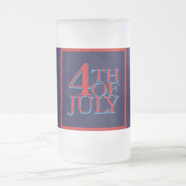 Caneca De Cerveja Vidro Jateado 4 de Julho - (Centro)