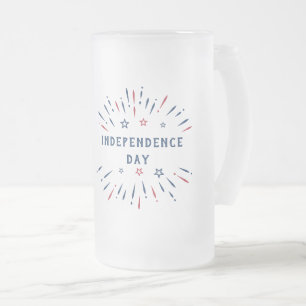 Caneca De Cerveja Vidro Jateado 4 de julho de 1776 Fogos de Artifício EUA Dia da I
