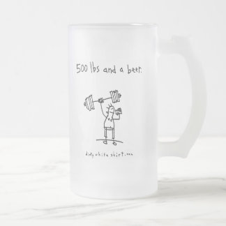 Caneca De Cerveja Vidro Jateado 500 libras e uma cerveja