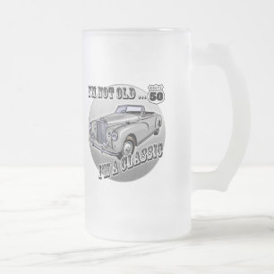 Caneca De Cerveja Vidro Jateado 50th Presentes de aniversário