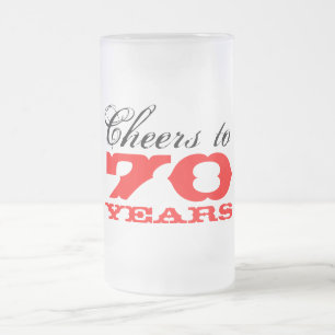 Caneca De Cerveja Vidro Jateado 70 Birthday Beer Glass   Mug presente para homens