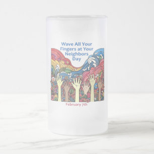 Caneca De Cerveja Vidro Jateado 7 Feb - Acenda todos os dedos/vizinho