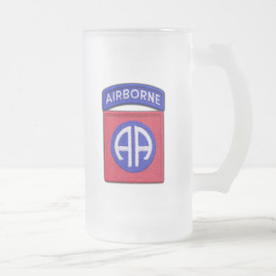 Caneca De Cerveja Vidro Jateado 82nd Veterinários dos veteranos da divisão