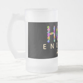 Caneca De Cerveja Vidro Jateado A Esperança Nunca Diminui | A Esperança Suporta Tu