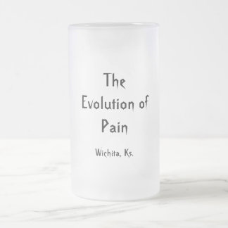 Caneca De Cerveja Vidro Jateado A evolução da dor, Wichita, Ks.