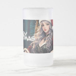 Caneca De Cerveja Vidro Jateado A irmã mais sensual do Papai Noel - Merry Xmas 031