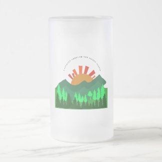 Caneca De Cerveja Vidro Jateado A Journey Through the Silent Slopes Retro Mountain