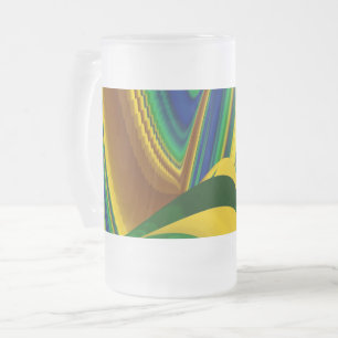 Caneca De Cerveja Vidro Jateado A Mágica do Verão, Abstrato 3D Art