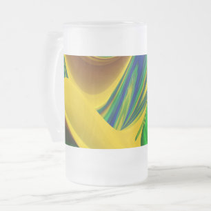 Caneca De Cerveja Vidro Jateado A Mágica do Verão, Abstrato 3D Art