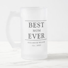 Caneca De Cerveja Vidro Jateado A melhor mãe jamais presente
