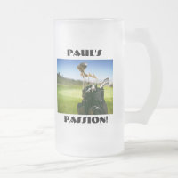 A paixão de Paul (golfe)! 16oz. Stein.