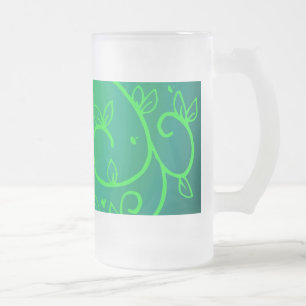 Caneca De Cerveja Vidro Jateado A planta irlandesa de Ireland da sorte das