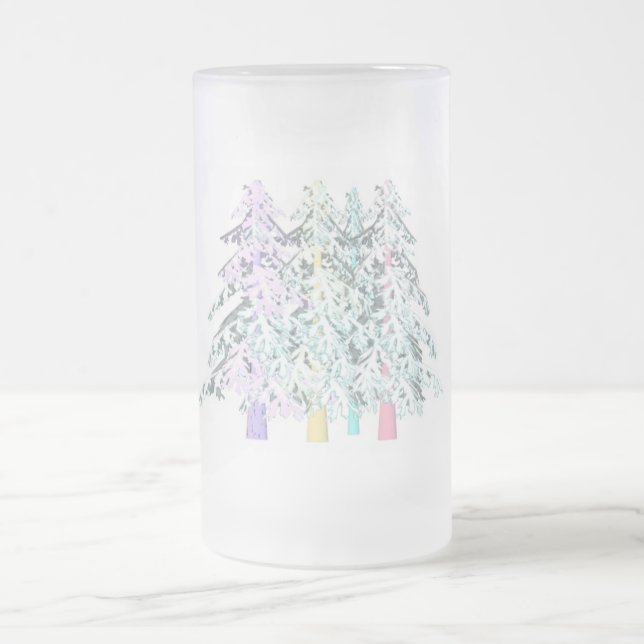 CANECA DE CERVEJA VIDRO JATEADO A PRATA BRANCA MODRN ART MENOS É MAIS (Centro)