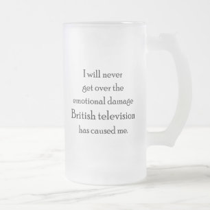 Caneca De Cerveja Vidro Jateado A televisão britânica me prejudicou emocionalmen