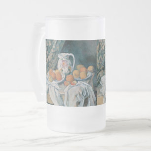 Caneca De Cerveja Vidro Jateado A vida eterna com uma cortina por Paul Cezanne