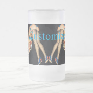 Caneca De Cerveja Vidro Jateado A Vintage Acrobatic Pinups Thunder_Cove