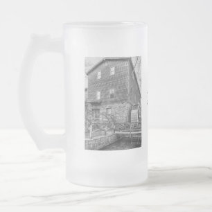 Caneca De Cerveja Vidro Jateado Abaixo da Escala de Cinza Edwards Mill