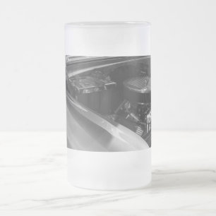 Caneca De Cerveja Vidro Jateado Abaixo do Fosco de madeira
