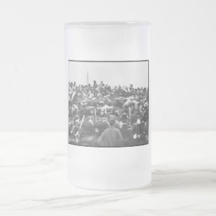 Caneca De Cerveja Vidro Jateado Abe Lincoln Gettysburg Endereço: Fim da Guerra Civ