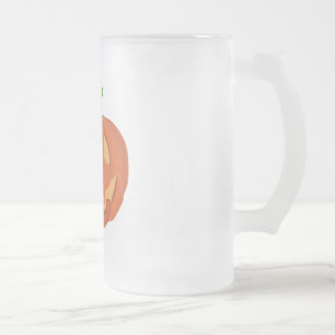 Caneca De Cerveja Vidro Jateado Abóbora para o Halloween 1
