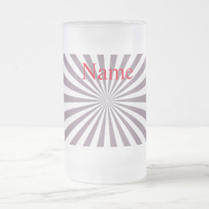 Caneca De Cerveja Vidro Jateado Abstrato Starburst Thunder_Cove