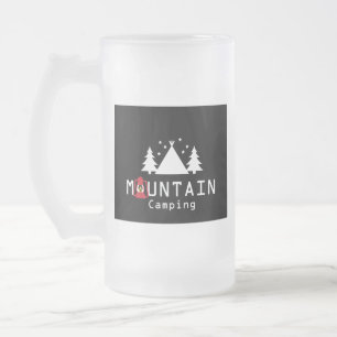 Caneca De Cerveja Vidro Jateado acampamento montanhoso