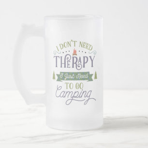 Caneca De Cerveja Vidro Jateado Acampamento sem terapêutica